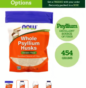 NOW Foods Psyllium Whole Husks, Capsule or Powder, Soluble Fiber, Digestive Health